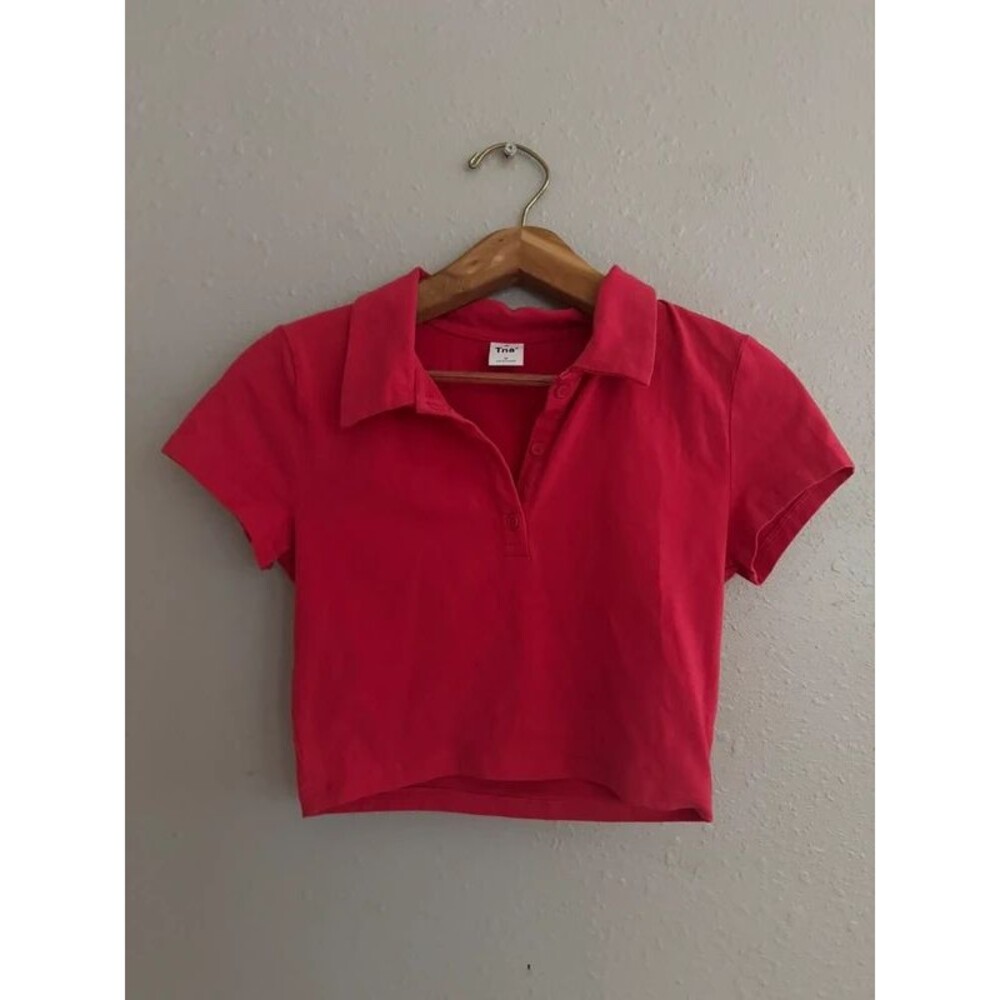 TNA aritzia cropped pink top stretchy size m